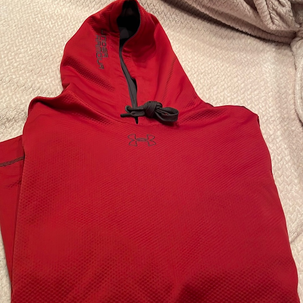 Up for sale Mens red  under armor hoodie size 2X large